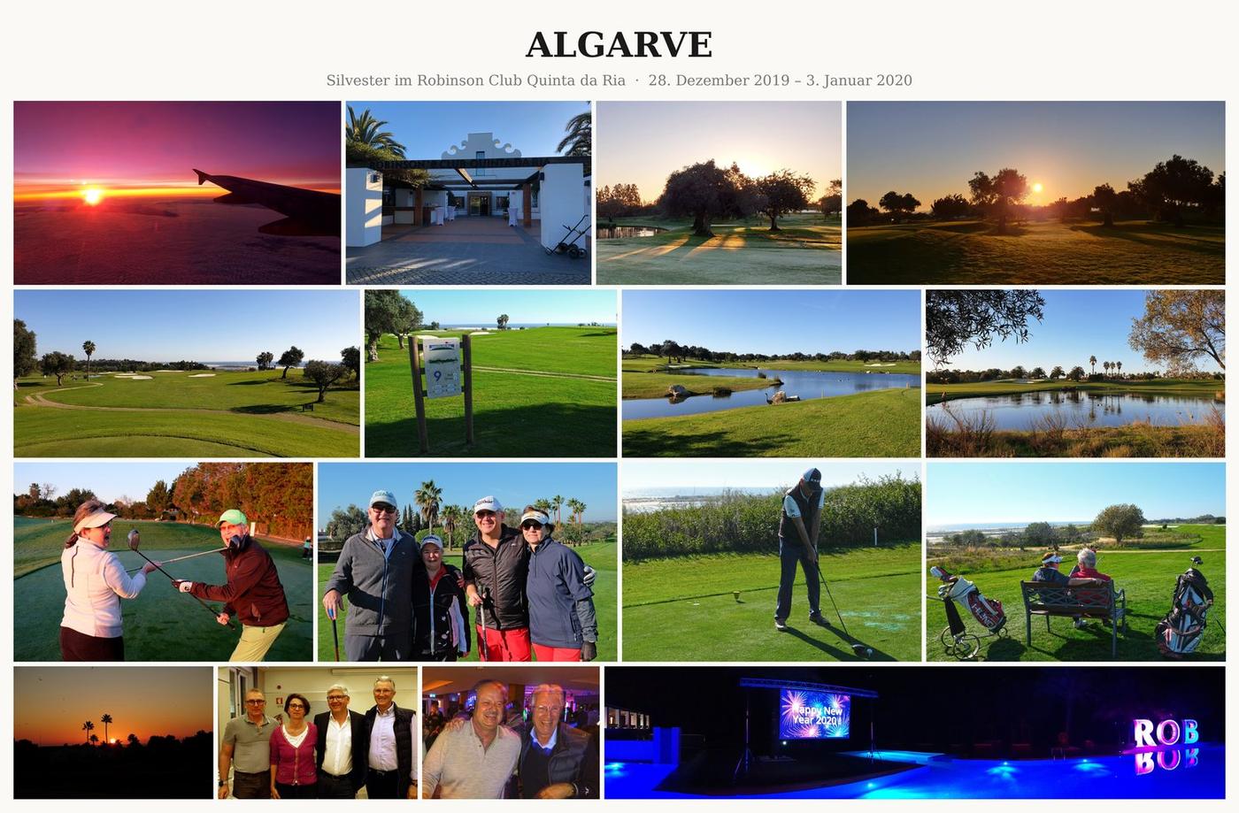 Fotocollage Algarve Silvesterwoche 2019/2020